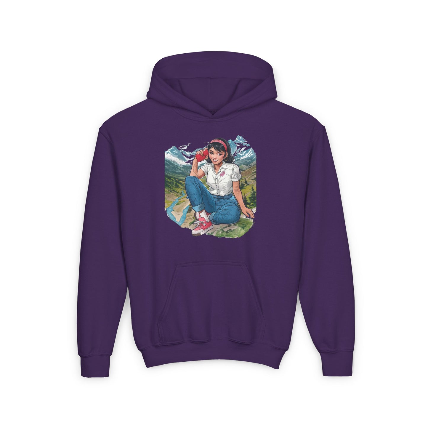 Purple high quality youth sweatshirt