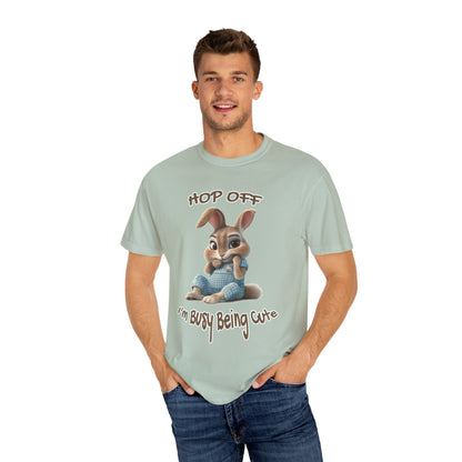 Comforting Bunny Illustration Tee for Men