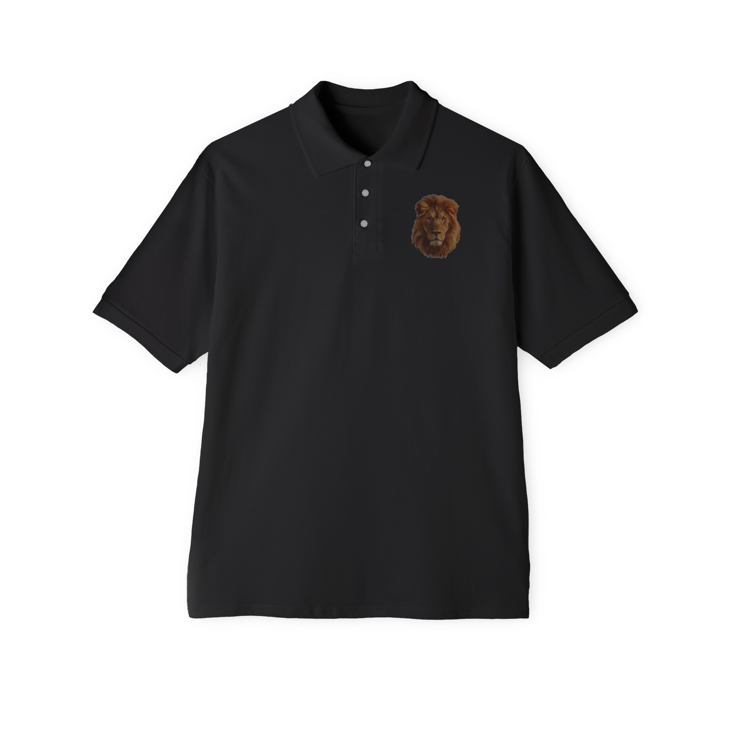Men's Polo Striking Lion Design