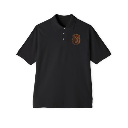 Men's Polo Striking Lion Design