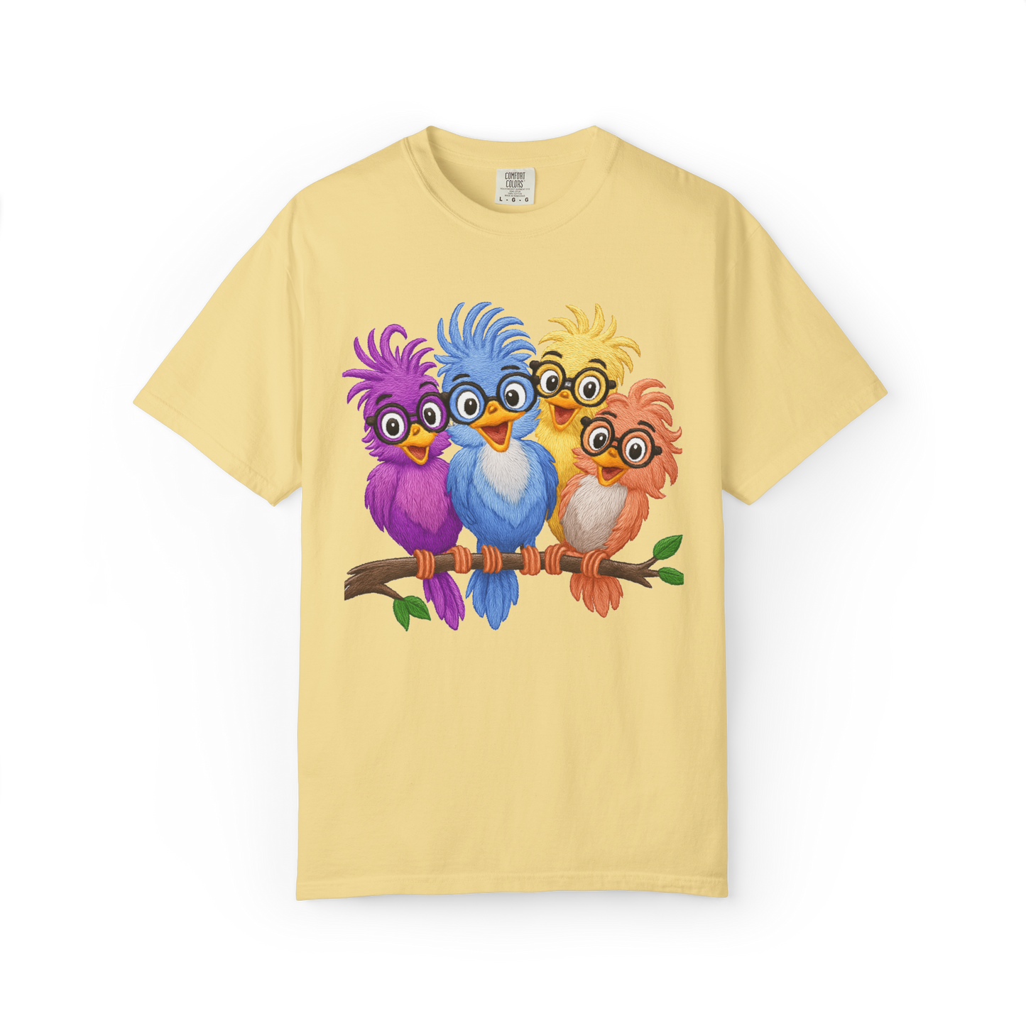 Colorful Bird Friends Women's T-Shirt - Fun & Playful Graphic Tee