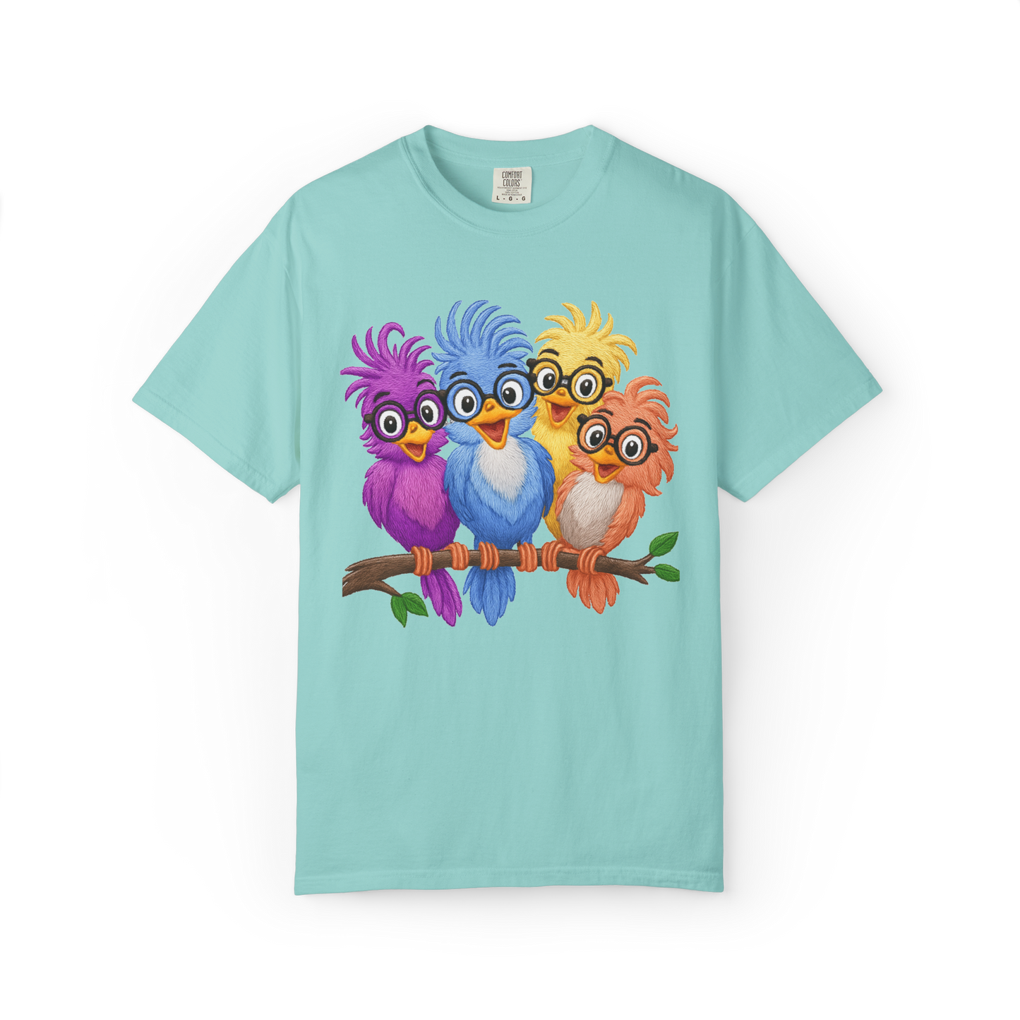 Colorful Bird Friends Women's T-Shirt - Fun & Playful Graphic Tee