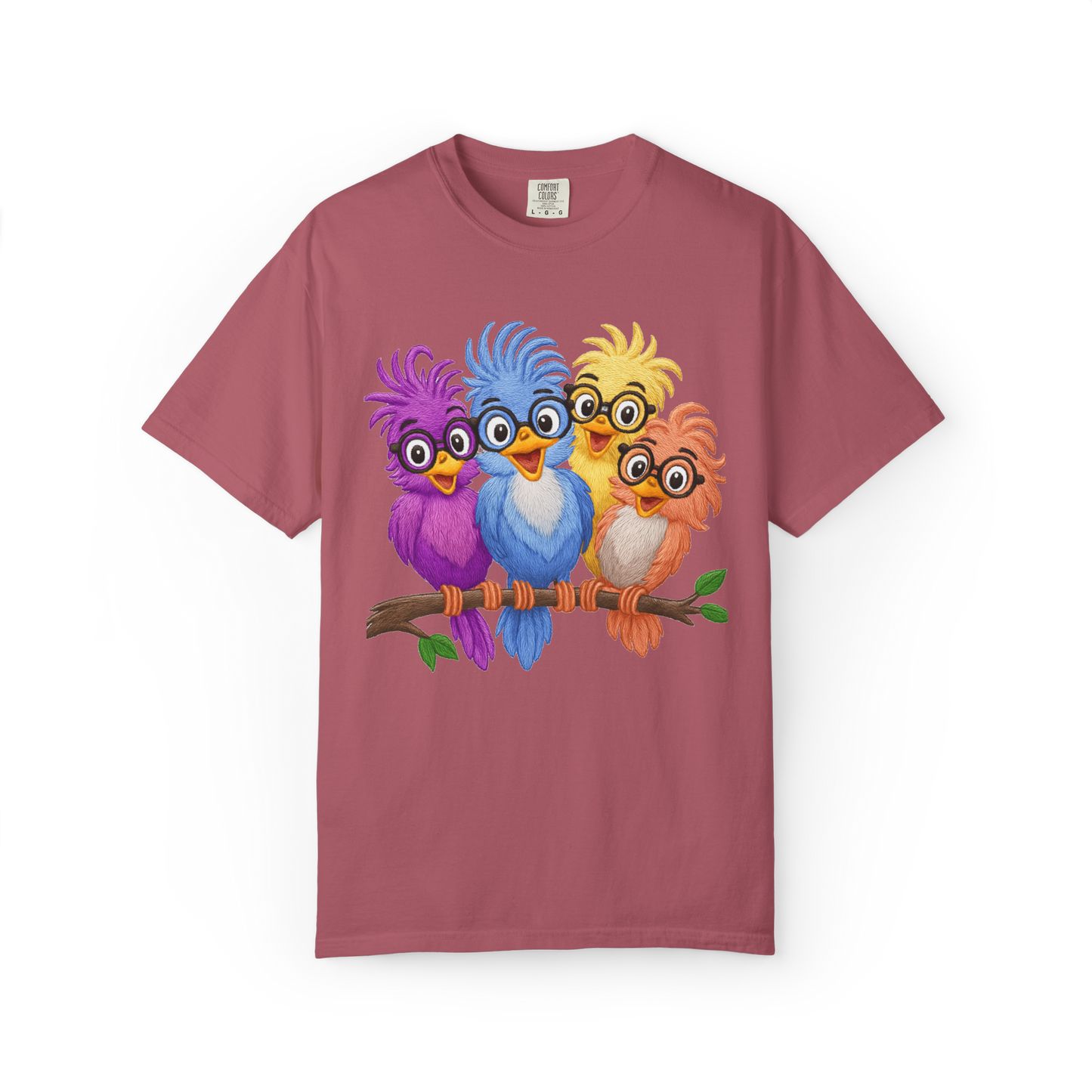 Colorful Bird Friends Women's T-Shirt - Fun & Playful Graphic Tee
