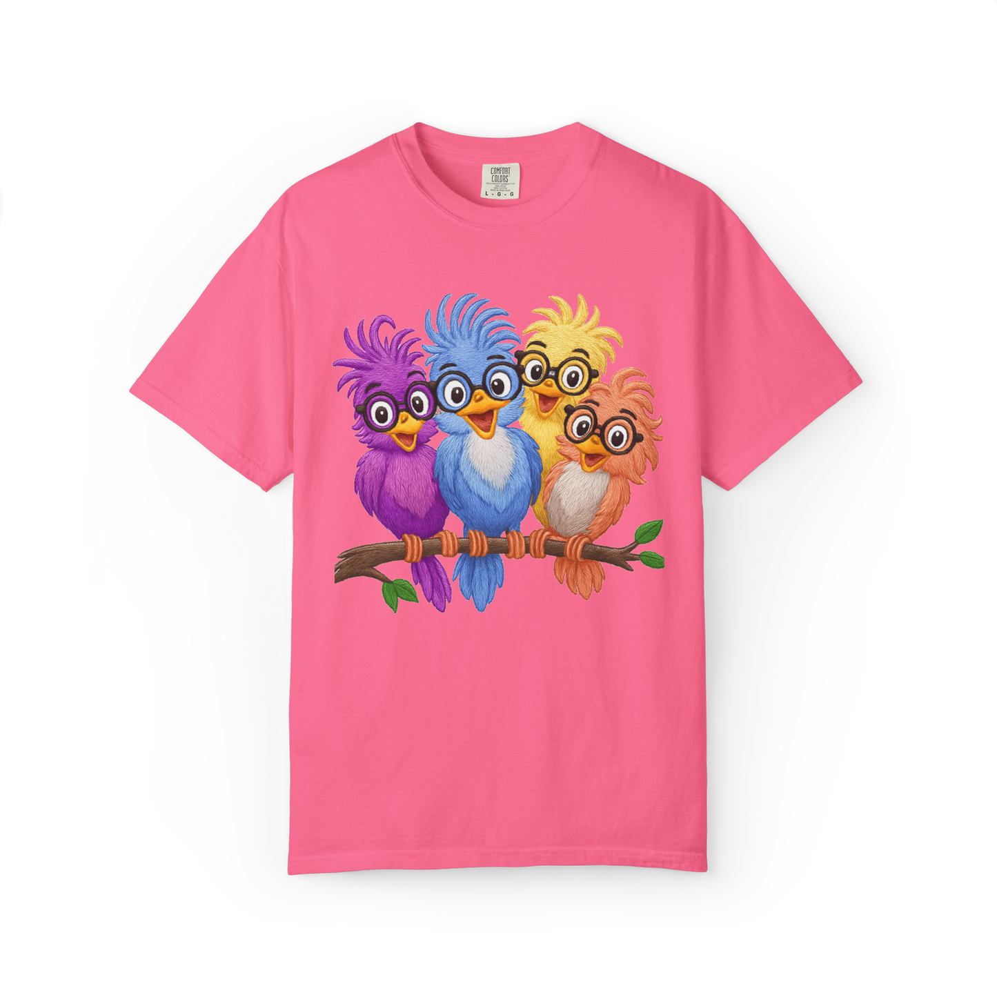 Colorful Bird Friends Women's T-Shirt - Fun & Playful Graphic Tee