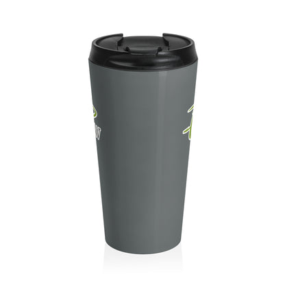 Flip-top lid travel mug