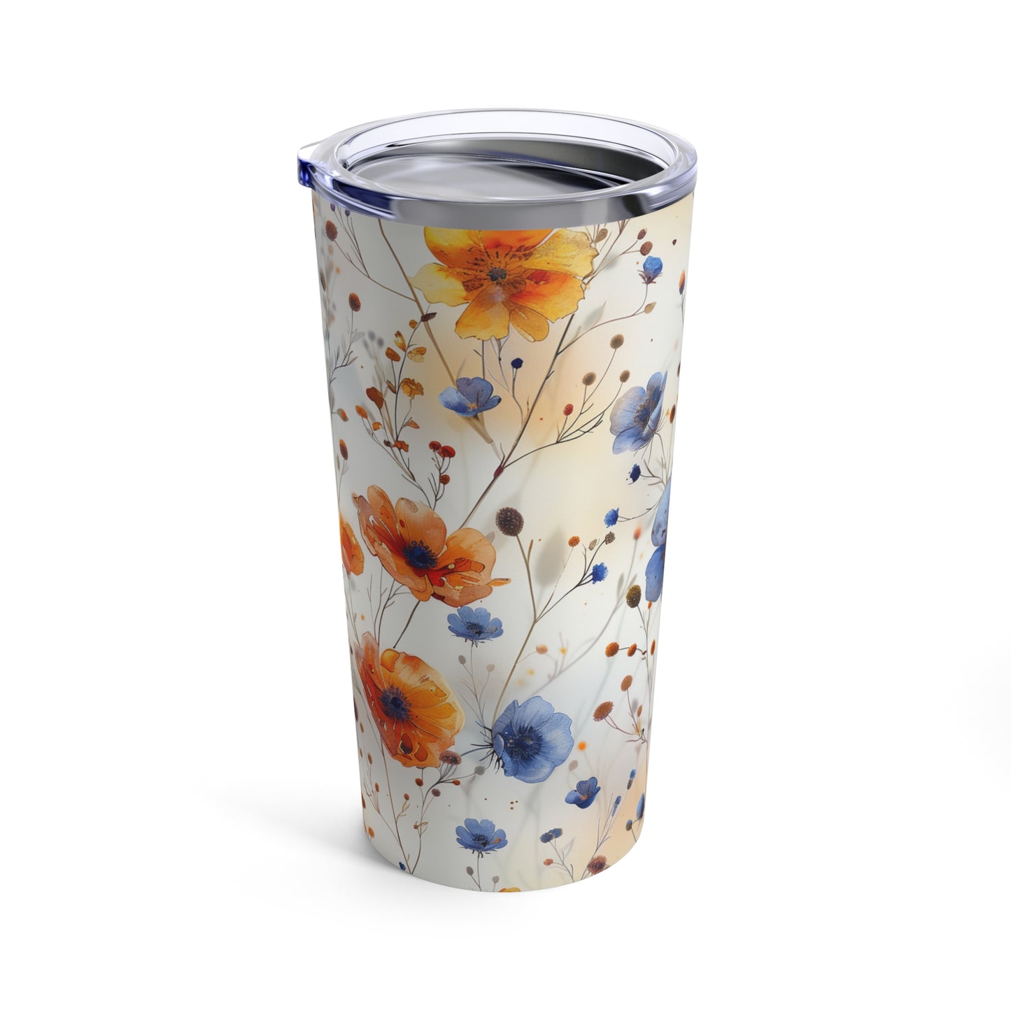 Watercolor wildflower tumbler 20oz