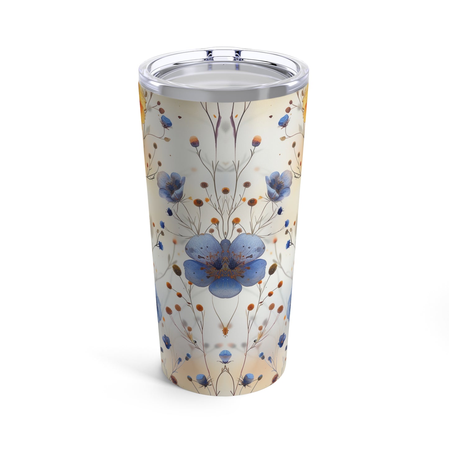 20oz tumbler with watercolor wildflowers