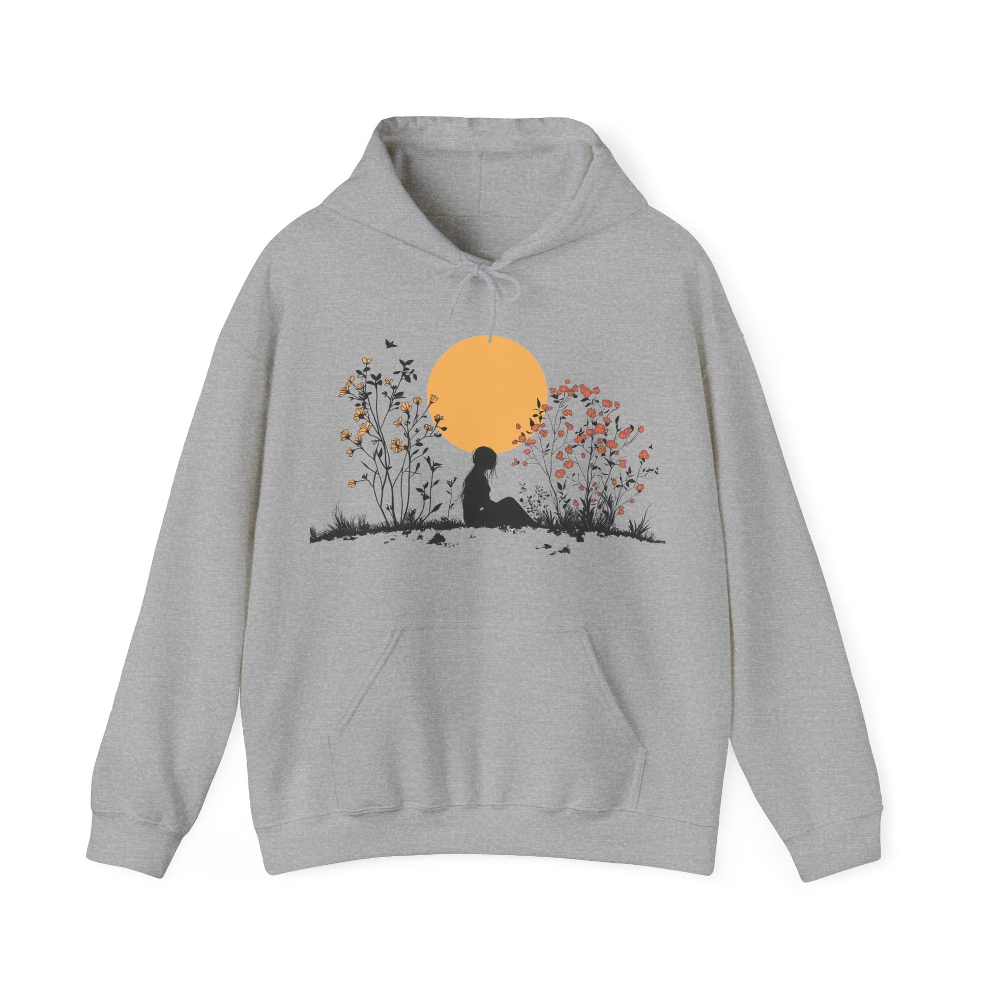 Unisex casual nature-themed hoodie