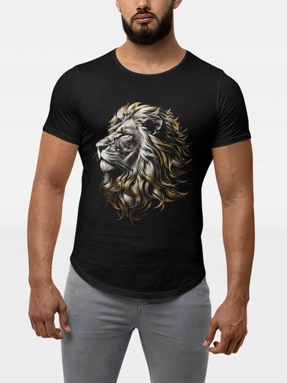 Regal Gold Lion 3D T-Shirt - Lion Tee