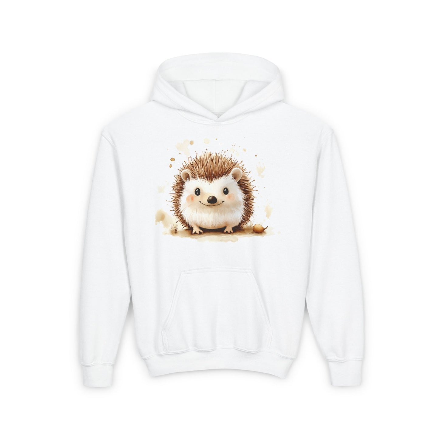 White Hedgehog print hoodie
