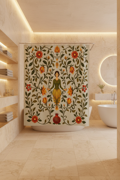 William Morris Sage Green Floral Shower Curtain