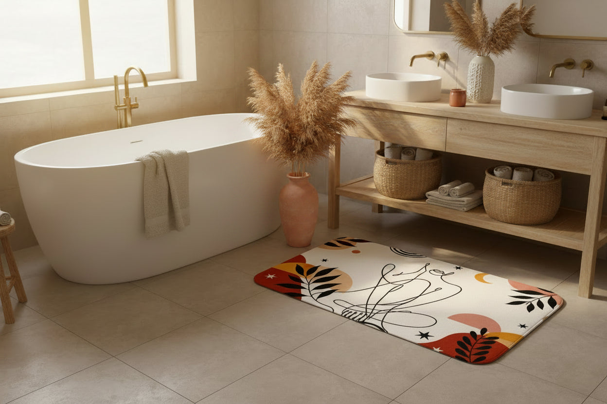 abstract bath mat