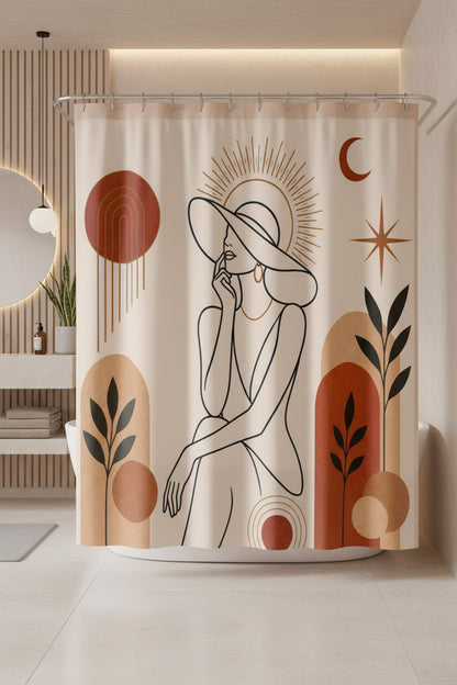 Abstract Boho Shower Curtain