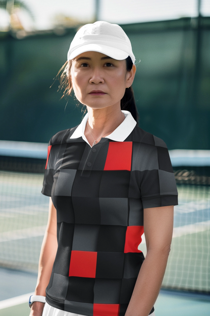 Stylish Unisex Polo Shirt with white collar| Bold Checkered Design | Casual Wear, Summer Essentials, Gift for Him/Her, Fashion Statement, Everyday Comfort