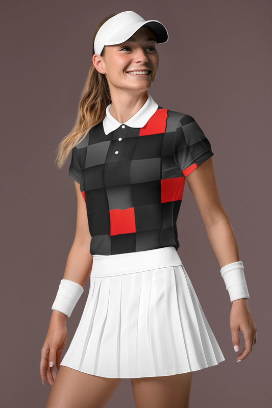 Stylish Unisex Polo Shirt with white collar| Bold Checkered Design | Casual Wear, Summer Essentials, Gift for Him/Her, Fashion Statement, Everyday Comfort