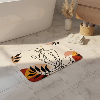 botanical bath mat