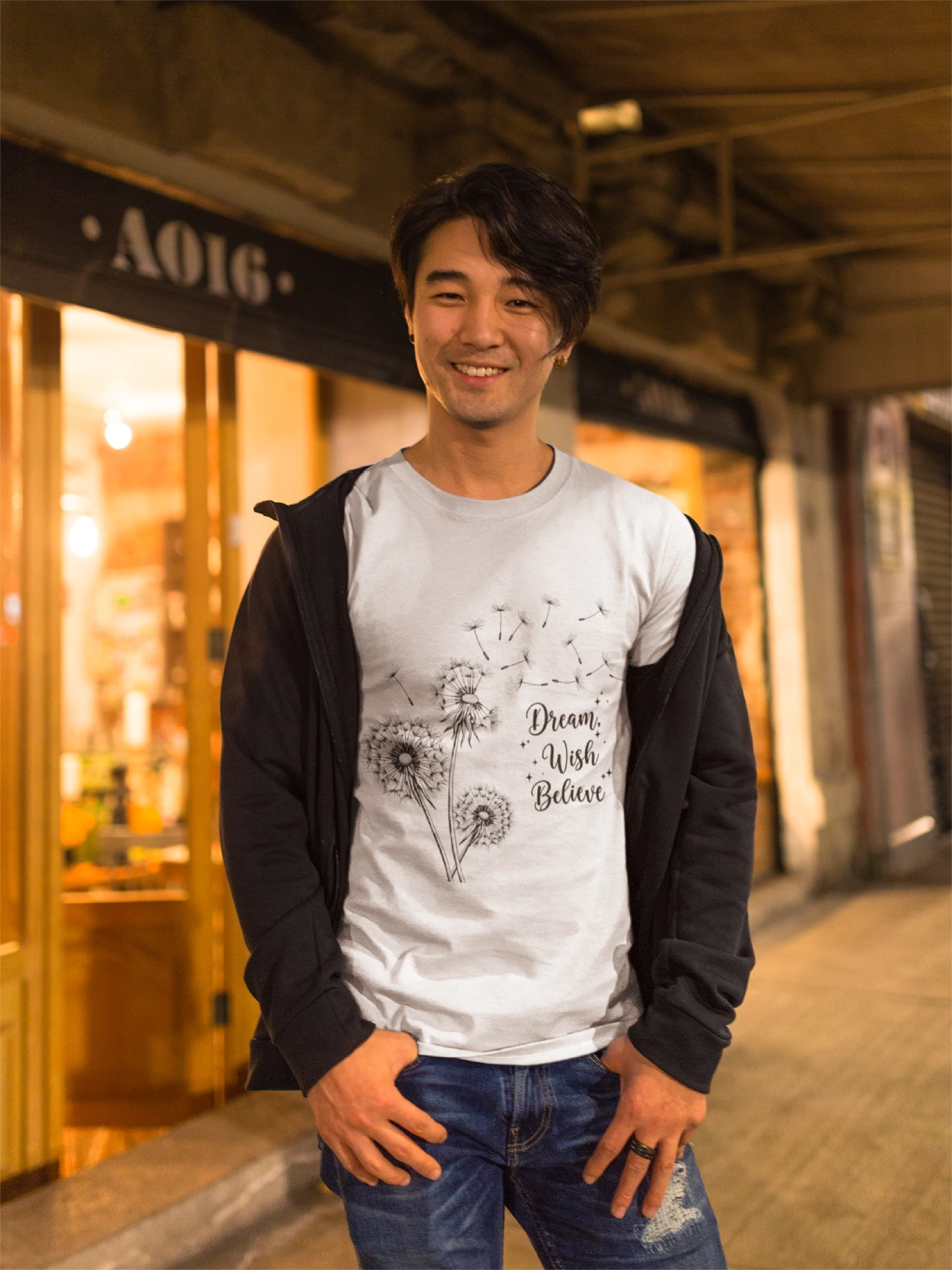 Inspirational Dandelion T-Shirt - Dream, Wish, Believe - Gift Tee
