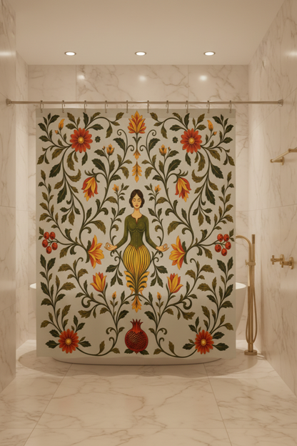 William Morris Sage Green Floral Shower Curtain
