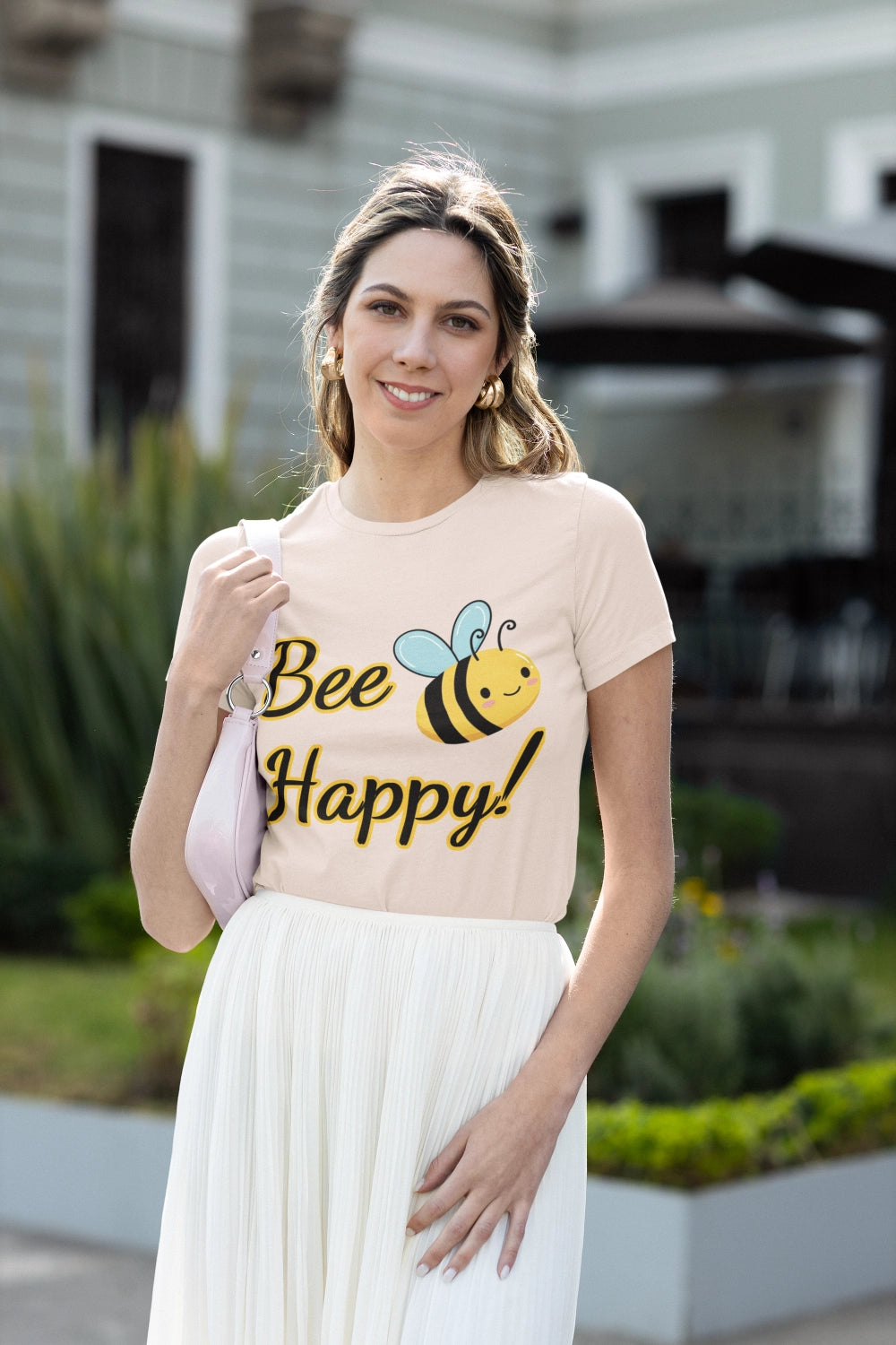 Bee Happy Unisex Jersey Tee - Cheerful Graphic T-Shirt for Positive Vibes