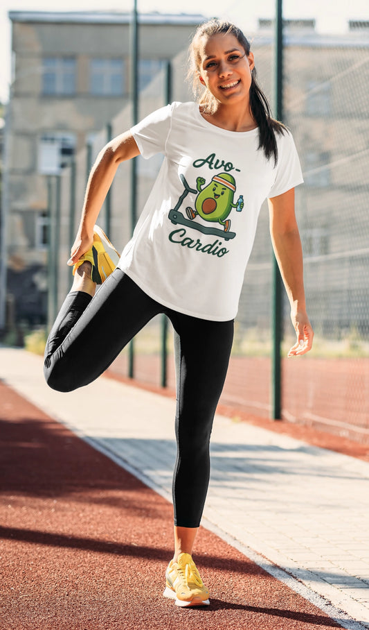 Funny Adidas Avocado Cardio T-Shirt, Unisex Workout Tee, Perfect Gift for Fitness Lovers, Gym Wear, Casual Style, Fitness Enthusiast Apparel