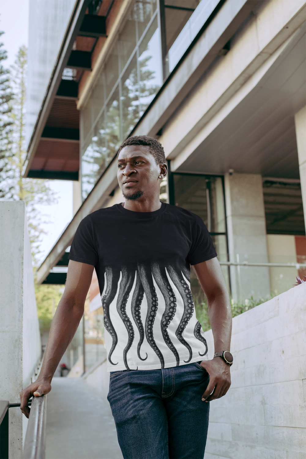 Men's Octopus Sports Jersey - Unique Tee for Ocean Lovers, Casual Wear, Beach Days, Nautical Gifts, Trendy Athletic Top