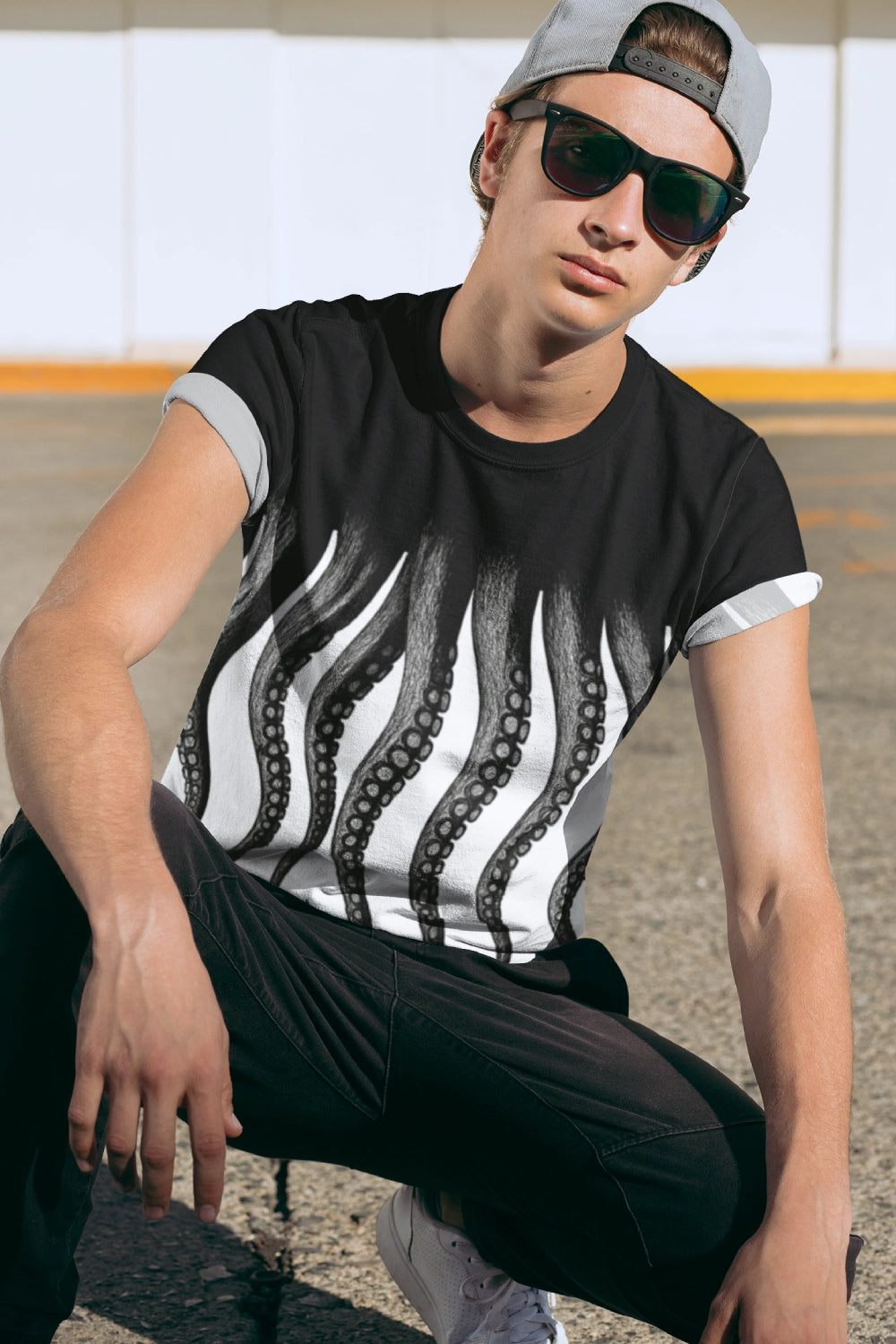 Men's Octopus Sports Jersey - Unique Tee for Ocean Lovers, Casual Wear, Beach Days, Nautical Gifts, Trendy Athletic Top