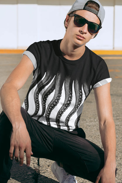 Men's Octopus Sports Jersey - Unique Tee for Ocean Lovers, Casual Wear, Beach Days, Nautical Gifts, Trendy Athletic Top