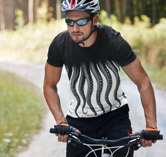 Men's Octopus Sports Jersey - Unique Tee for Ocean Lovers, Casual Wear, Beach Days, Nautical Gifts, Trendy Athletic Top