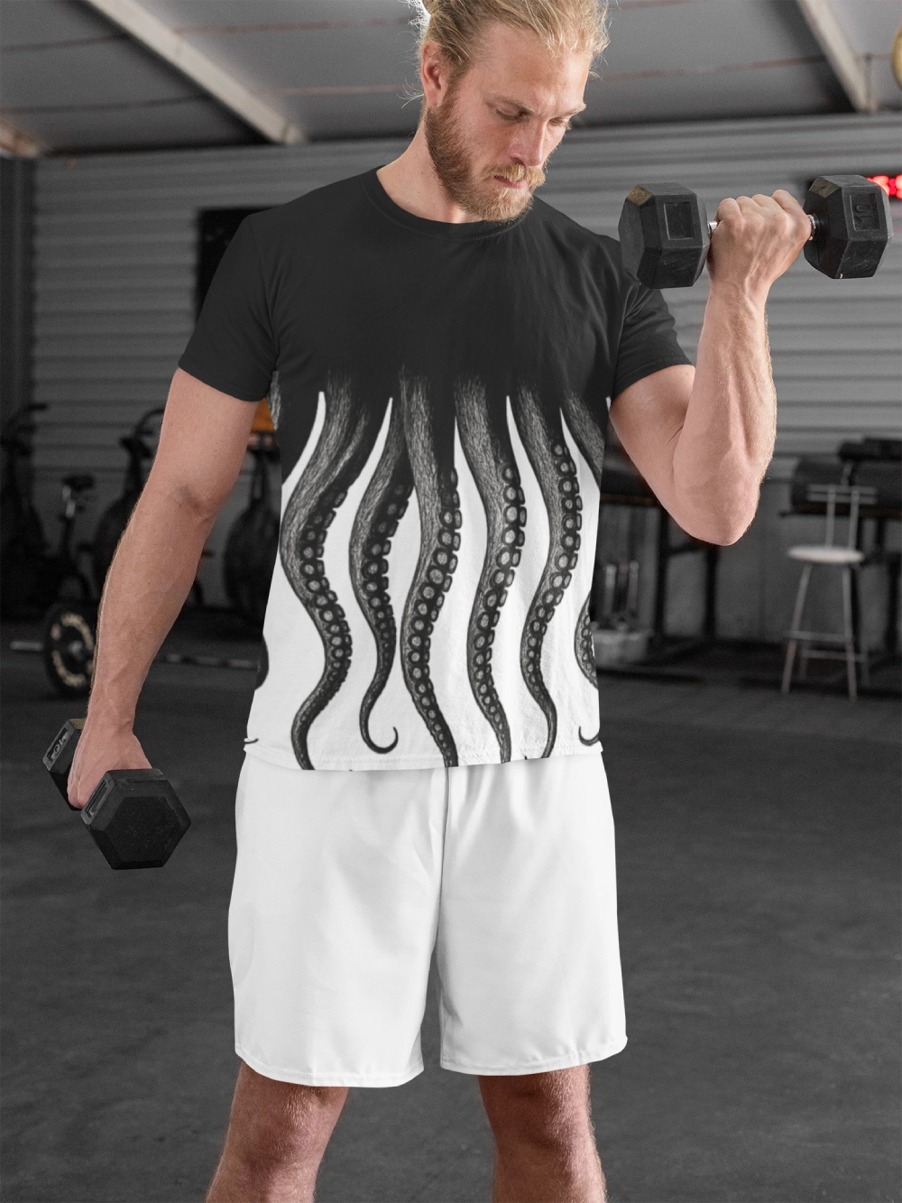 Men's Octopus Sports Jersey - Unique Tee for Ocean Lovers, Casual Wear, Beach Days, Nautical Gifts, Trendy Athletic Top