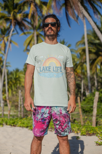 Lake Life Unisex Garment-Dyed T-Shirt – Perfect for Summer Adventures